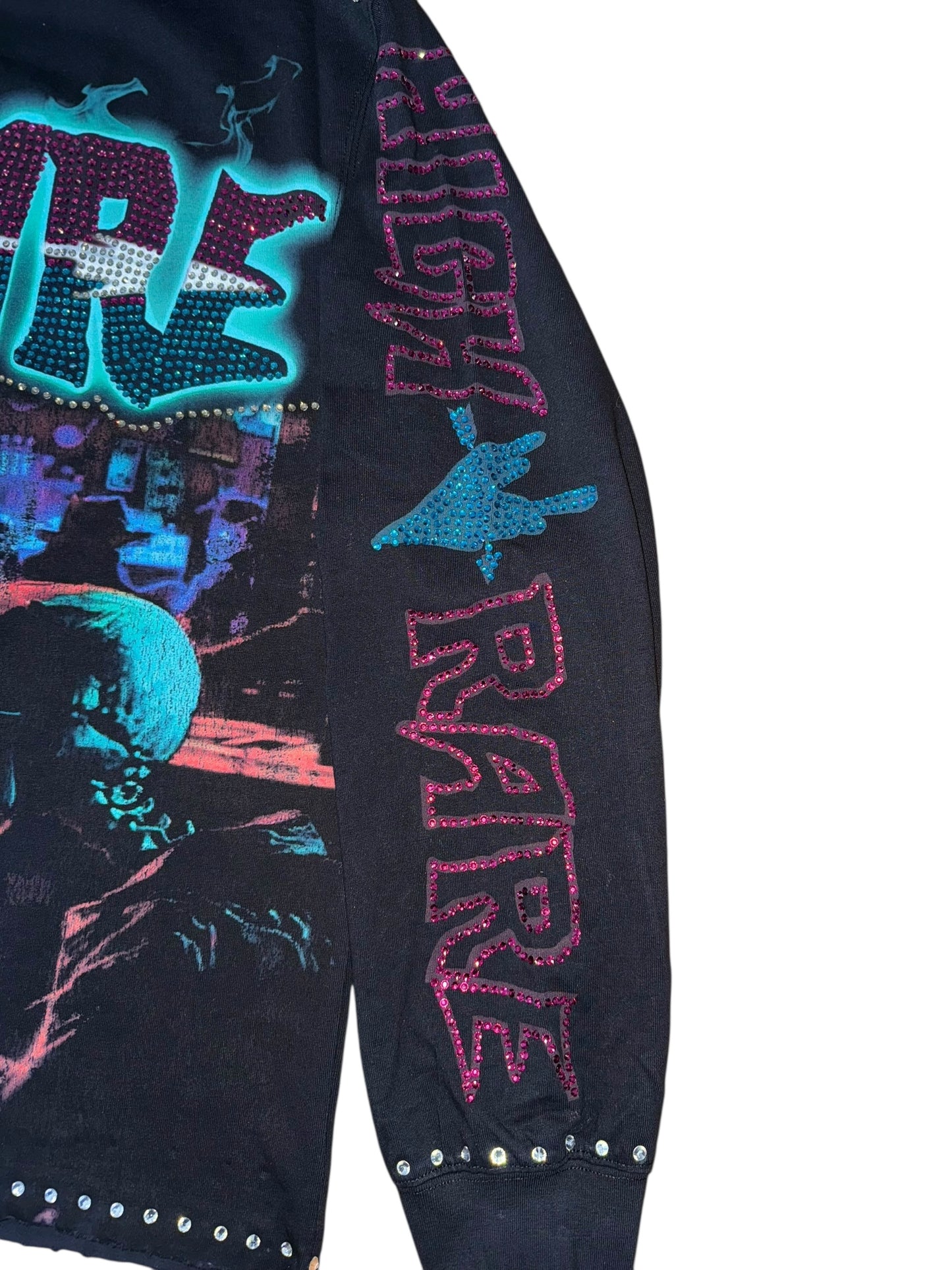 “LOVE IS A GAMBLE” LONG SLEEVE RHINESTONES