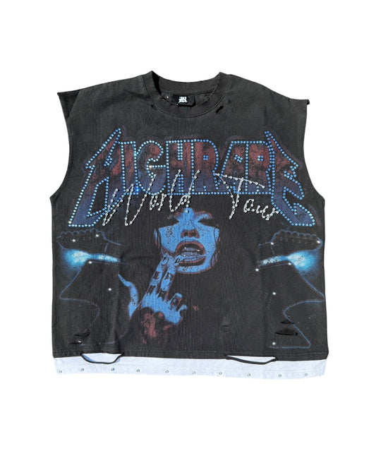 “WORLD TOUR” NO SLEEVE TSHIRT